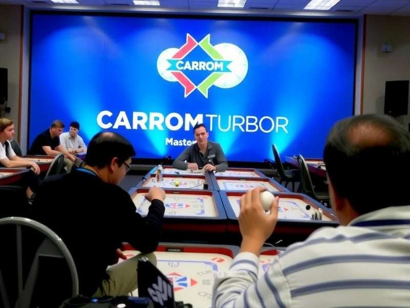 Carrom Turbo Master Tournament Event showing players competing in a live event