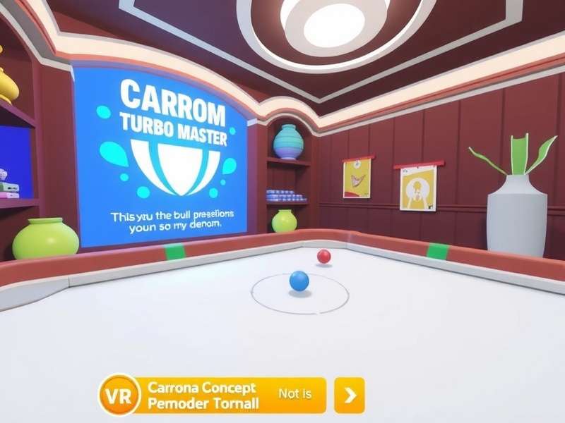 Carrom Turbo Master Future Update Preview showing VR mode concept