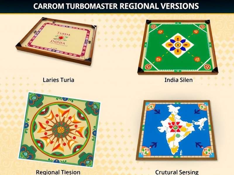 Carrom Turbo Master Regional Versions showing different cultural board designs from across India
